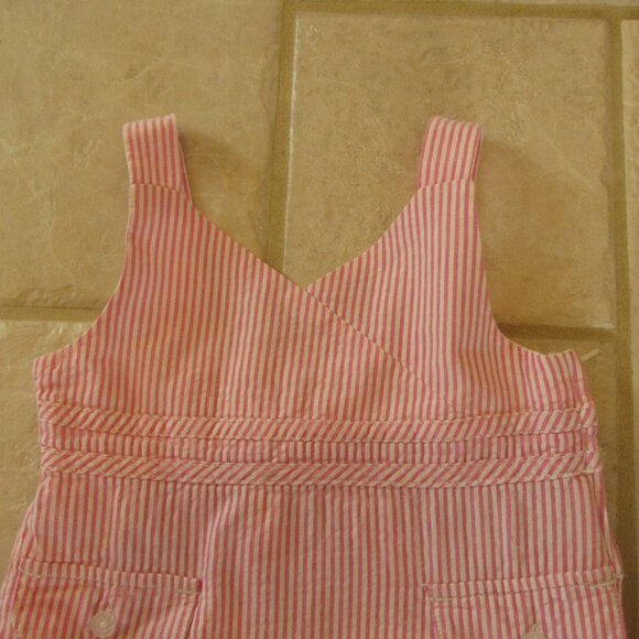 OSHKOSH GENUINE KIDS GIRL'S SIZE 24 mo DRESS PINK & WHITE STRIPE CHURCH SUNDRESS - Picture 2 of 13